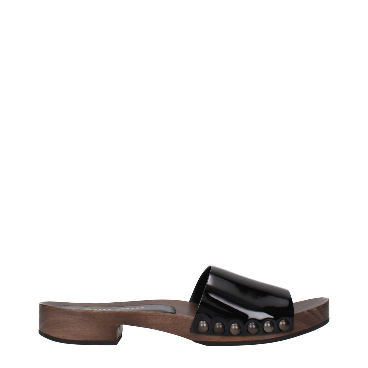 Miu Miu Ciabatte Nere in Pelle