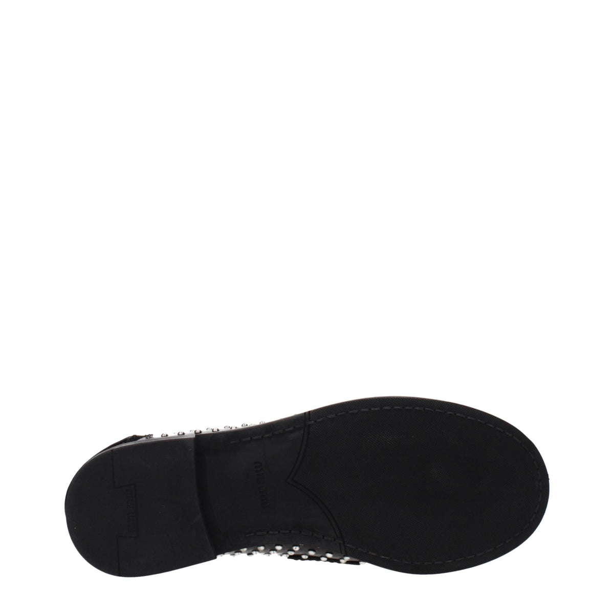 Mocassins Miu Miu en cuir noir à enfiler