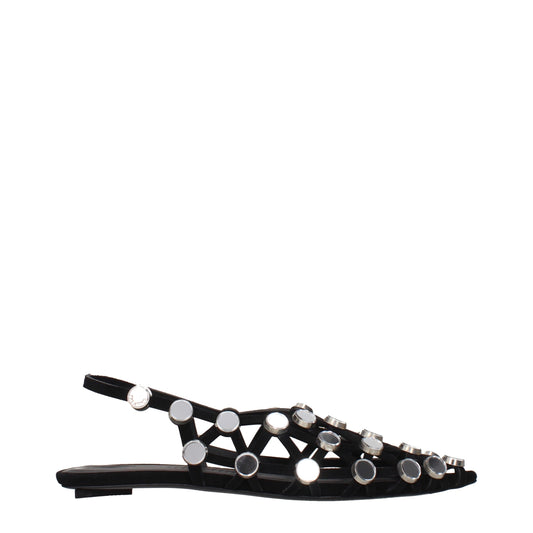Le ballerine Attico in pelle nera