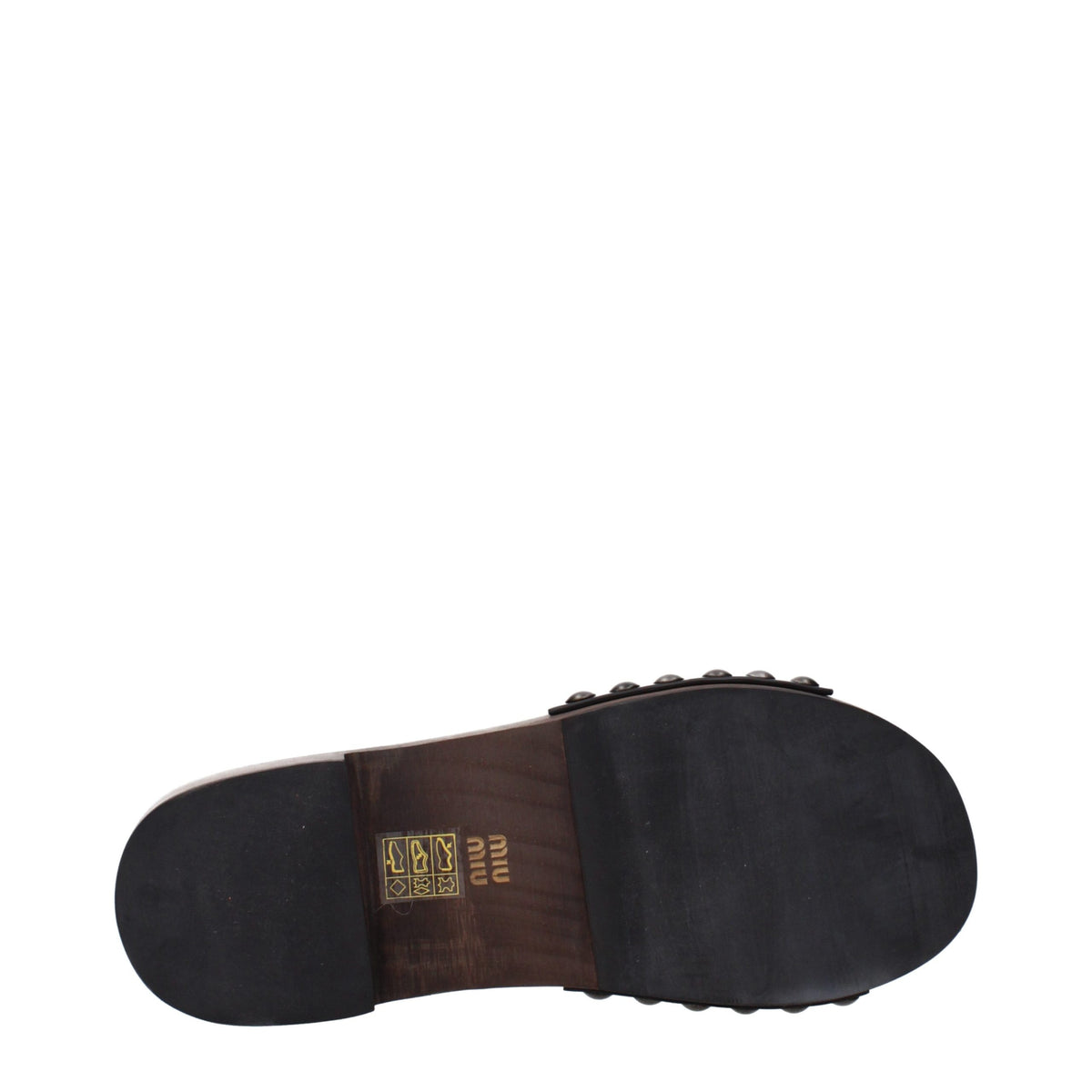 Miu Miu Ciabatte Nere in Pelle