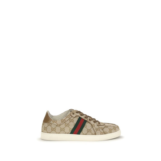 Sneakers atletiche Gucci in tessuto beige