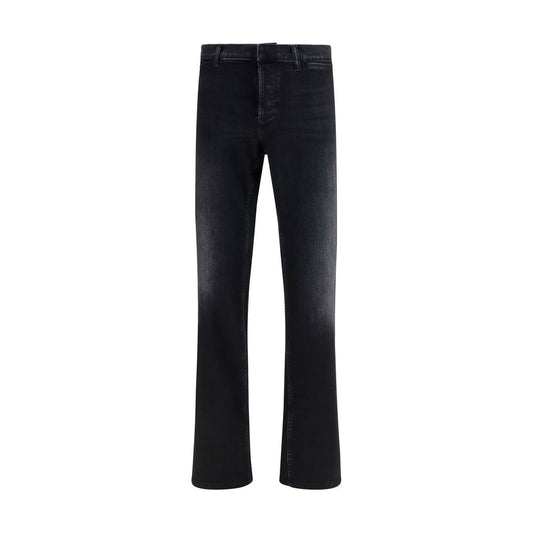 Jeans svasati Gucci neri in cotone