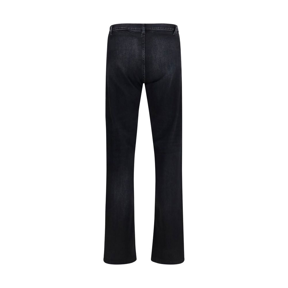 Jeans svasati Gucci neri in cotone