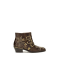 Chloé bruna ankelboots i kalvskinn (Bos taurus)