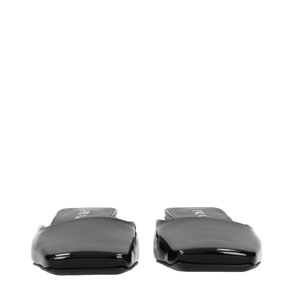 Prada Black Leather Flat Sandals