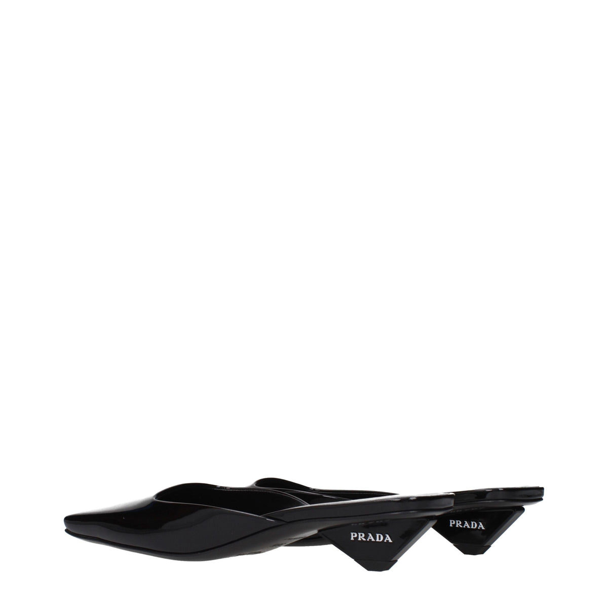 Prada Black Leather Flat Sandals