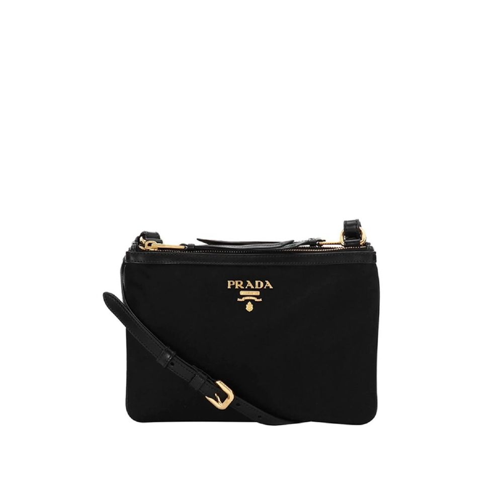 Prada zwarte nylon crossbodytas