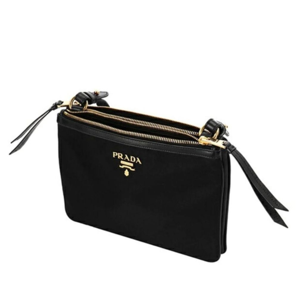Prada zwarte nylon crossbodytas