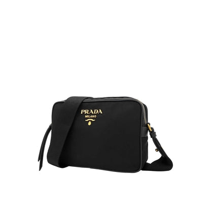 Borsa a tracolla Prada in nylon nero