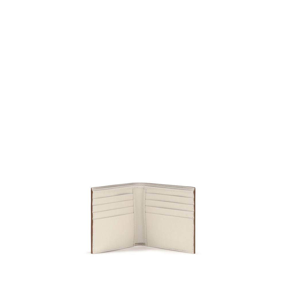 Prada Beige Kalfslederen Bos Taurus Portemonnee