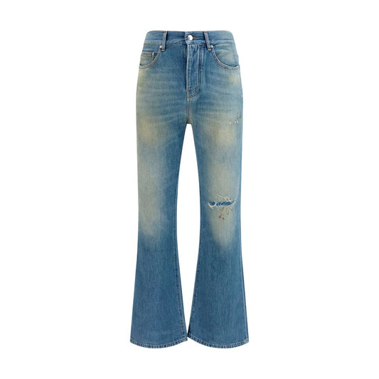 Jeans Amiri svasati in cotone blu