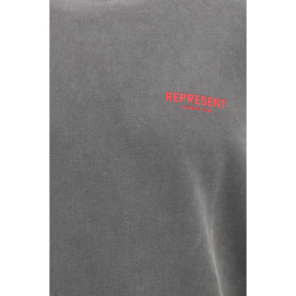 Graues Baumwoll-Sweatshirt darstellen
