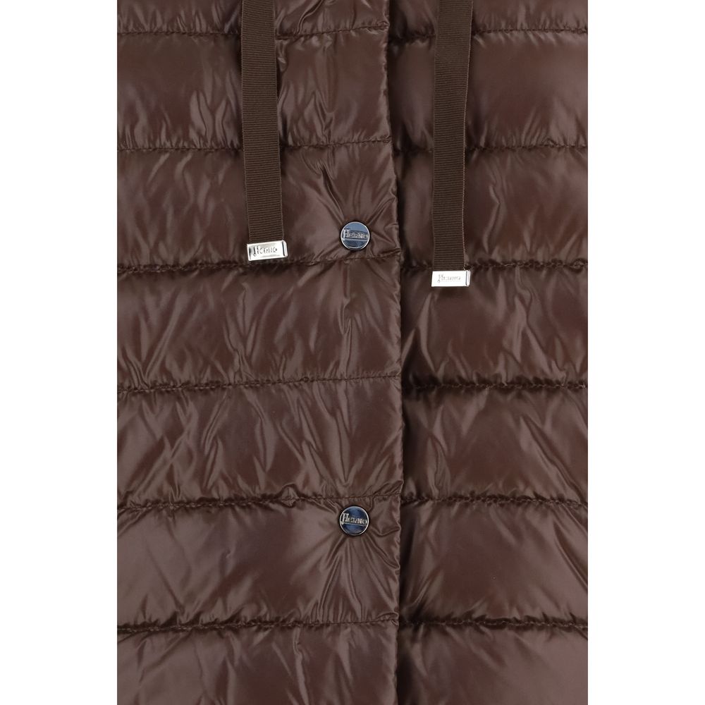 Herno Brauner Polyester-Mantel