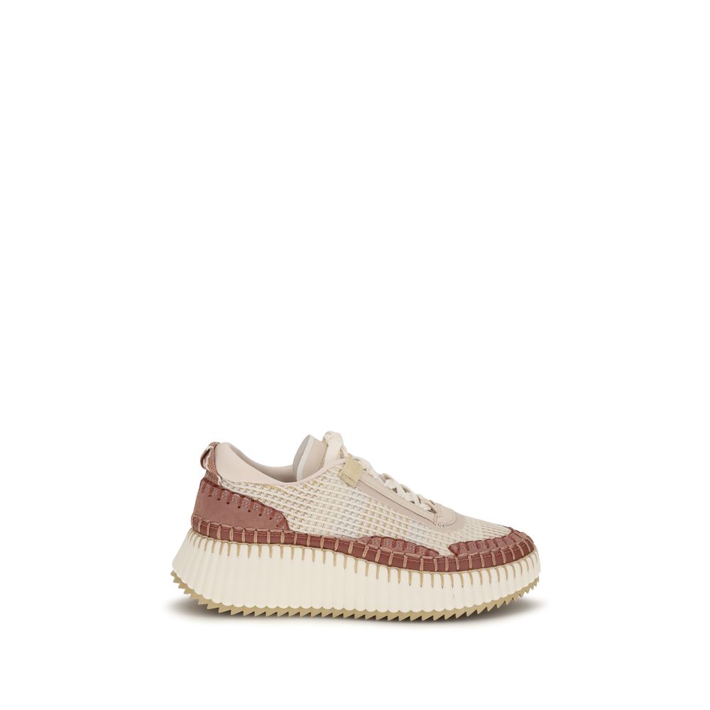 Sneakers Chunky Chloé in Nylon Beige