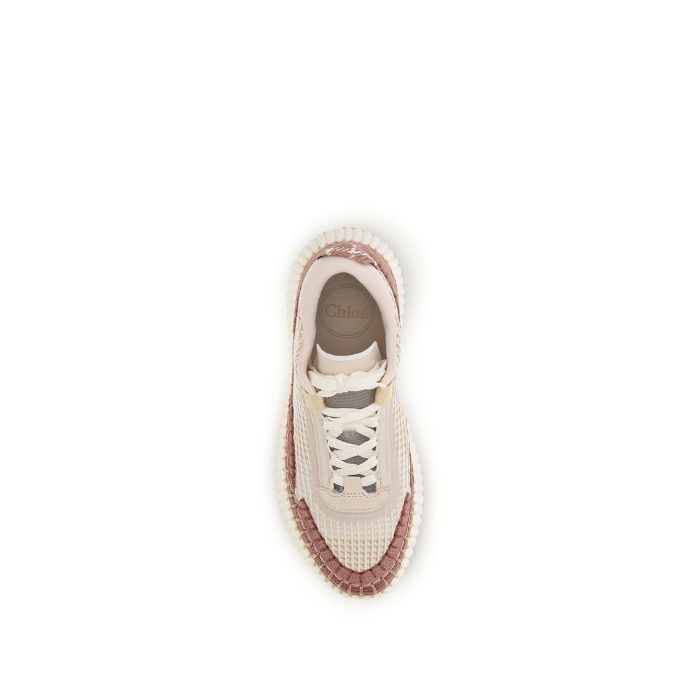 Sneakers Chunky Chloé in Nylon Beige