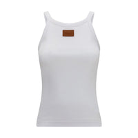 T-shirt sans manches Fendi en coton blanc