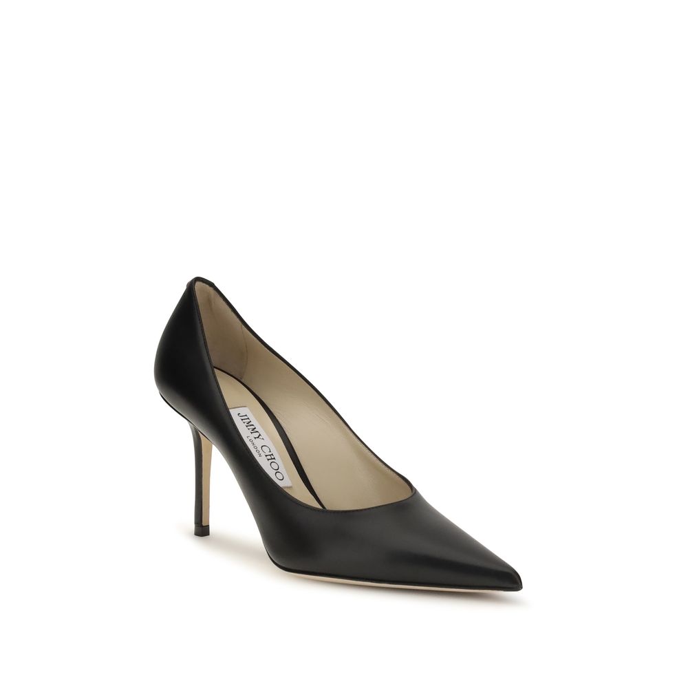 Jimmy Choo Zwarte Kalfslakleren Bos Taurus Pumps met Hoge Hak