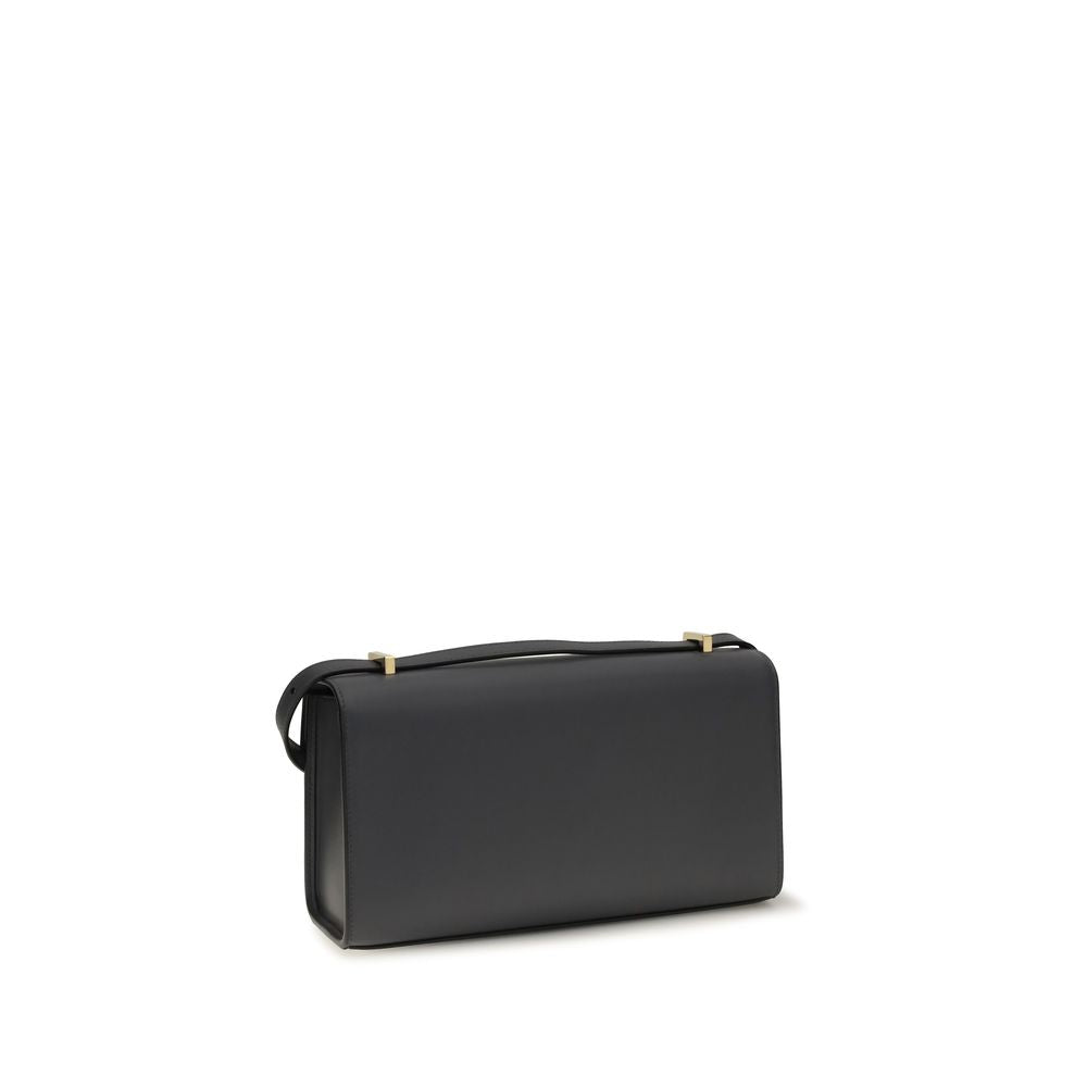 Savette Gray Calf Leather Bos Taurus Umhängetasche