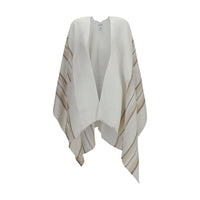Brunello Cucinelli Beige Linen Poncho