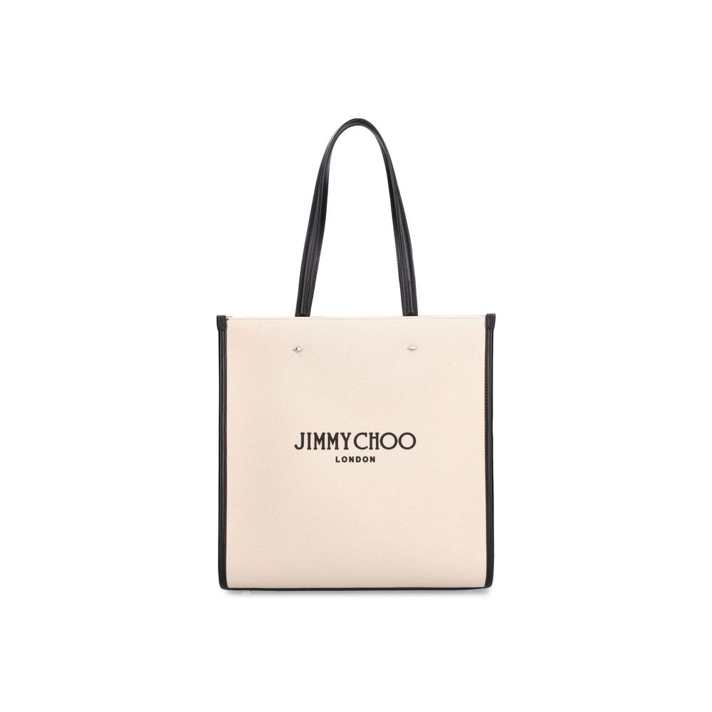Jimmy Choo Beige Canvas Shopper