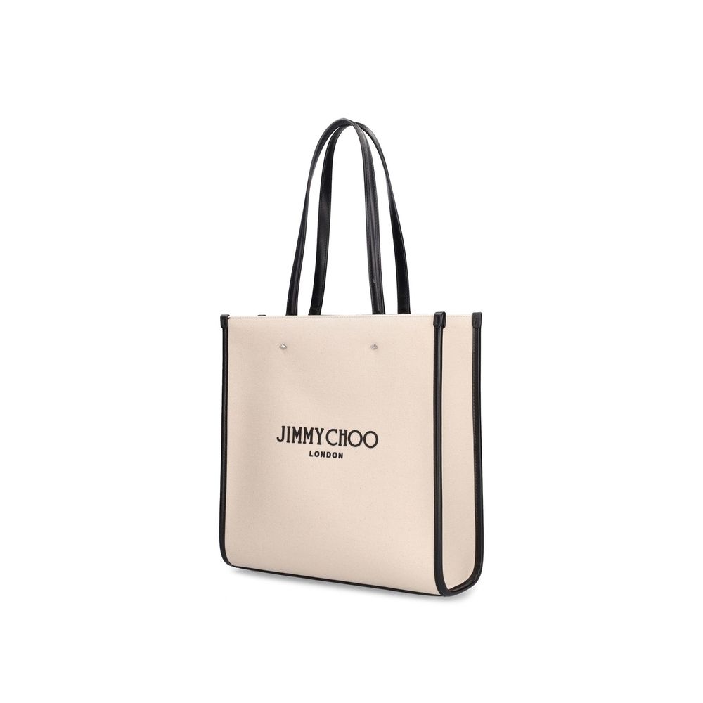 Jimmy Choo Beige Canvas Shopper