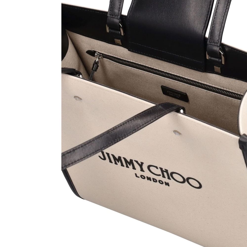 Jimmy Choo Beige Canvas Shopper