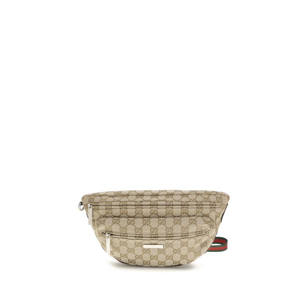 Gucci Schultertasche aus beigem Stoff