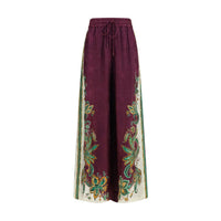Alemais Purple Viscose Casual Pants