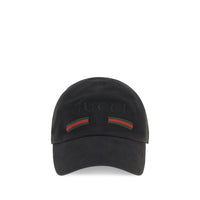 Gucci Black Cotton Cap (Baseball Hat)