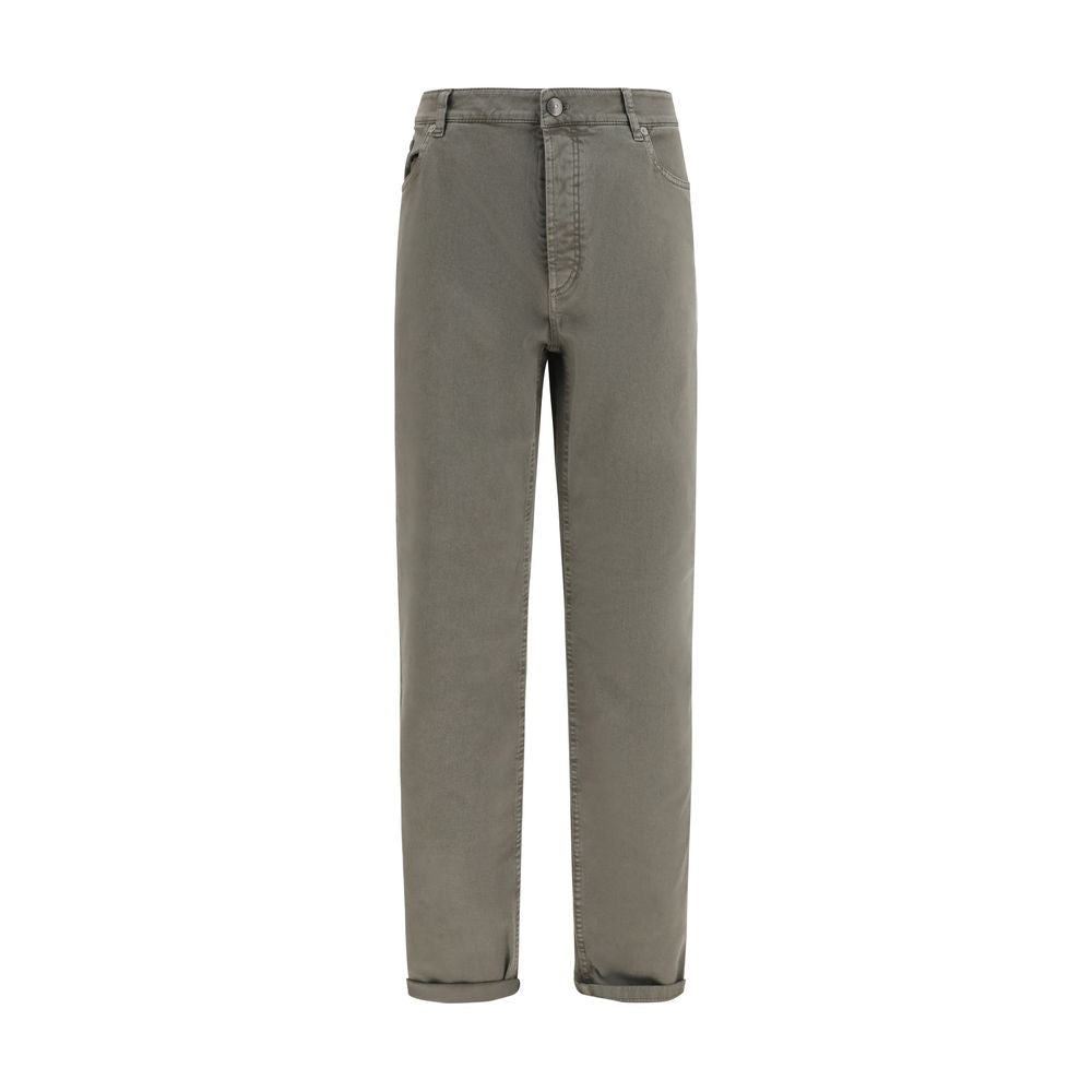 Brunello Cucinelli Jeans Bicolore in Denim di Cotone