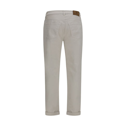 Brunello Cucinelli Weiße Straight-Leg Jeans aus Baumwolle