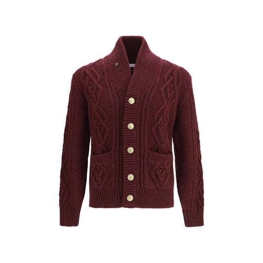 Cardigan Brunello Cucinelli in cashmere bordeaux