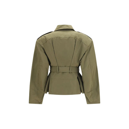 Alexander McQueen Bicolor Cotton Full-Length Jacket