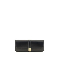 Khaite Black Calf Leather Bos Taurus Clutch Bag