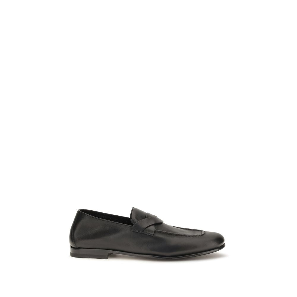 Mocasines sin cordones de piel de becerro negra Bos Taurus de Tom Ford