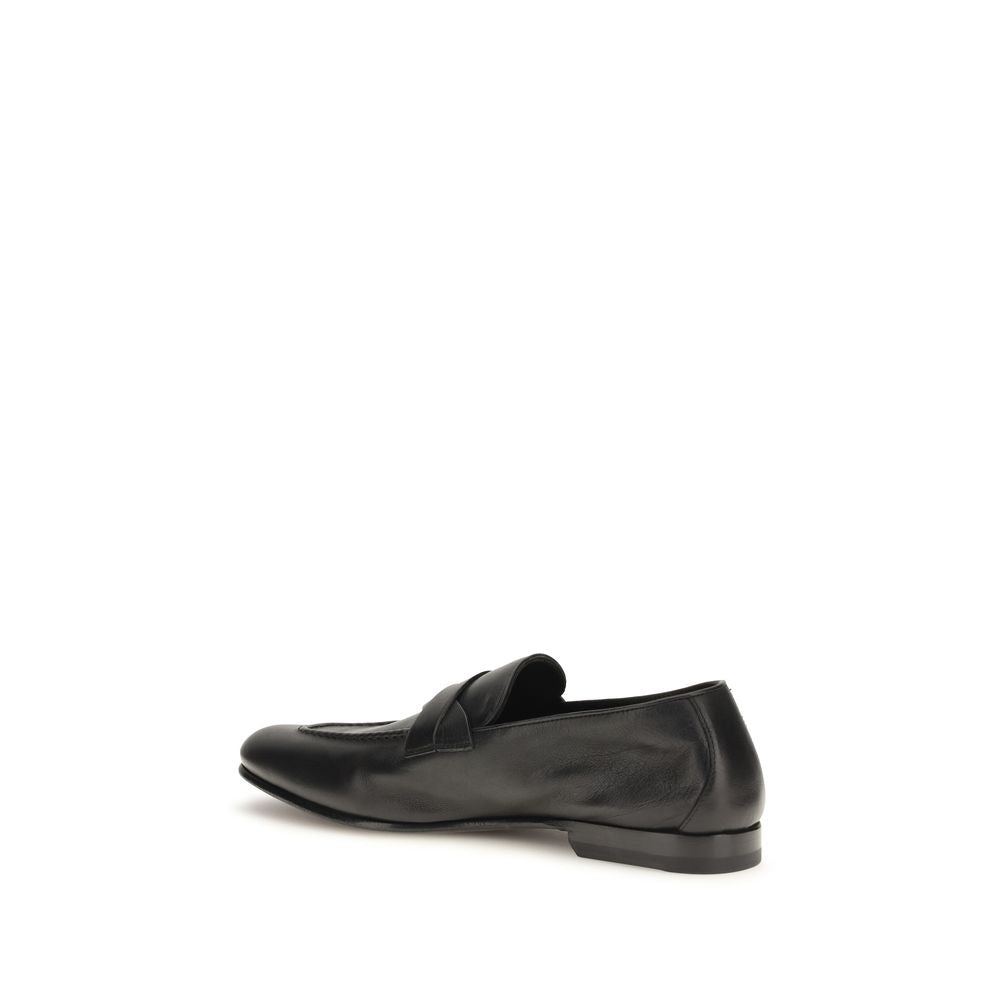 Mocasines sin cordones de piel de becerro negra Bos Taurus de Tom Ford