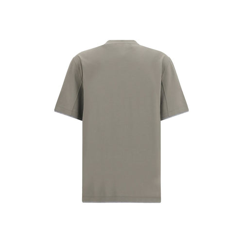 Camiseta bicolor de algodón Brunello Cucinelli