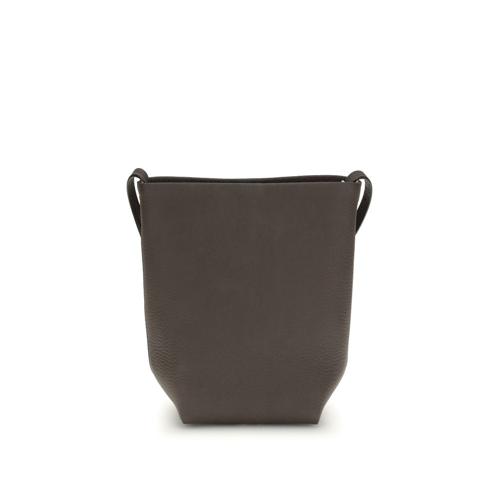 Borsa a Spalla The Row Bos Taurus in Pelle di Vitello Marrone