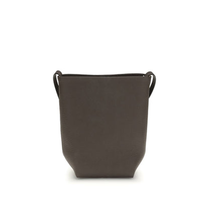 Borsa a Spalla The Row Bos Taurus in Pelle di Vitello Marrone