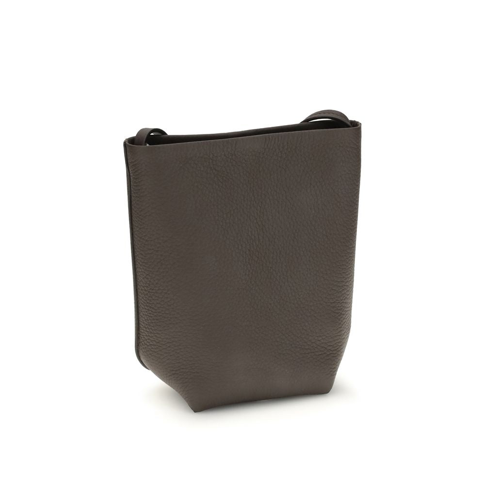 Borsa a Spalla The Row Bos Taurus in Pelle di Vitello Marrone
