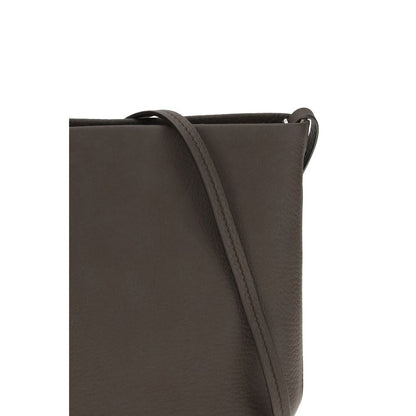 Borsa a Spalla The Row Bos Taurus in Pelle di Vitello Marrone