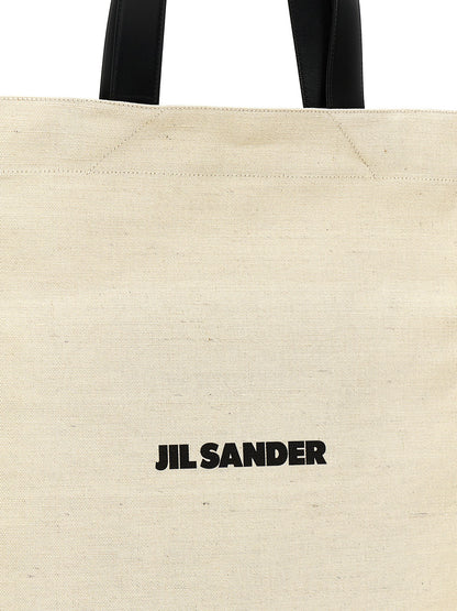 Jil Sander Bicolor Cotton Tote Bag