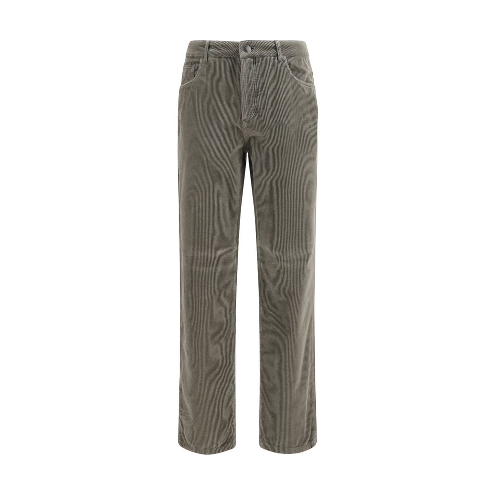 Brunello Cucinelli Bicolor Casual Byxor i Bomull