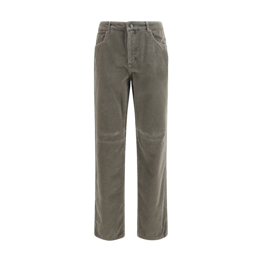 Pantalon décontracté bicolore en coton Brunello Cucinelli