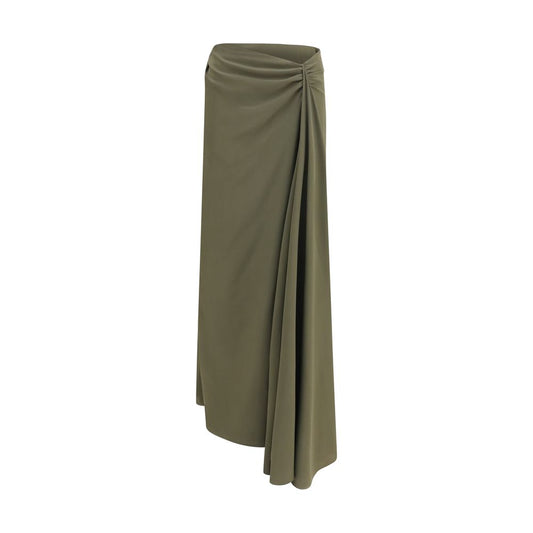 Gonna lunga Alexander McQueen in seta bicolore