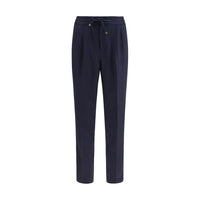 Brunello Cucinelli Blue Wool Oves Aries Casual Pants