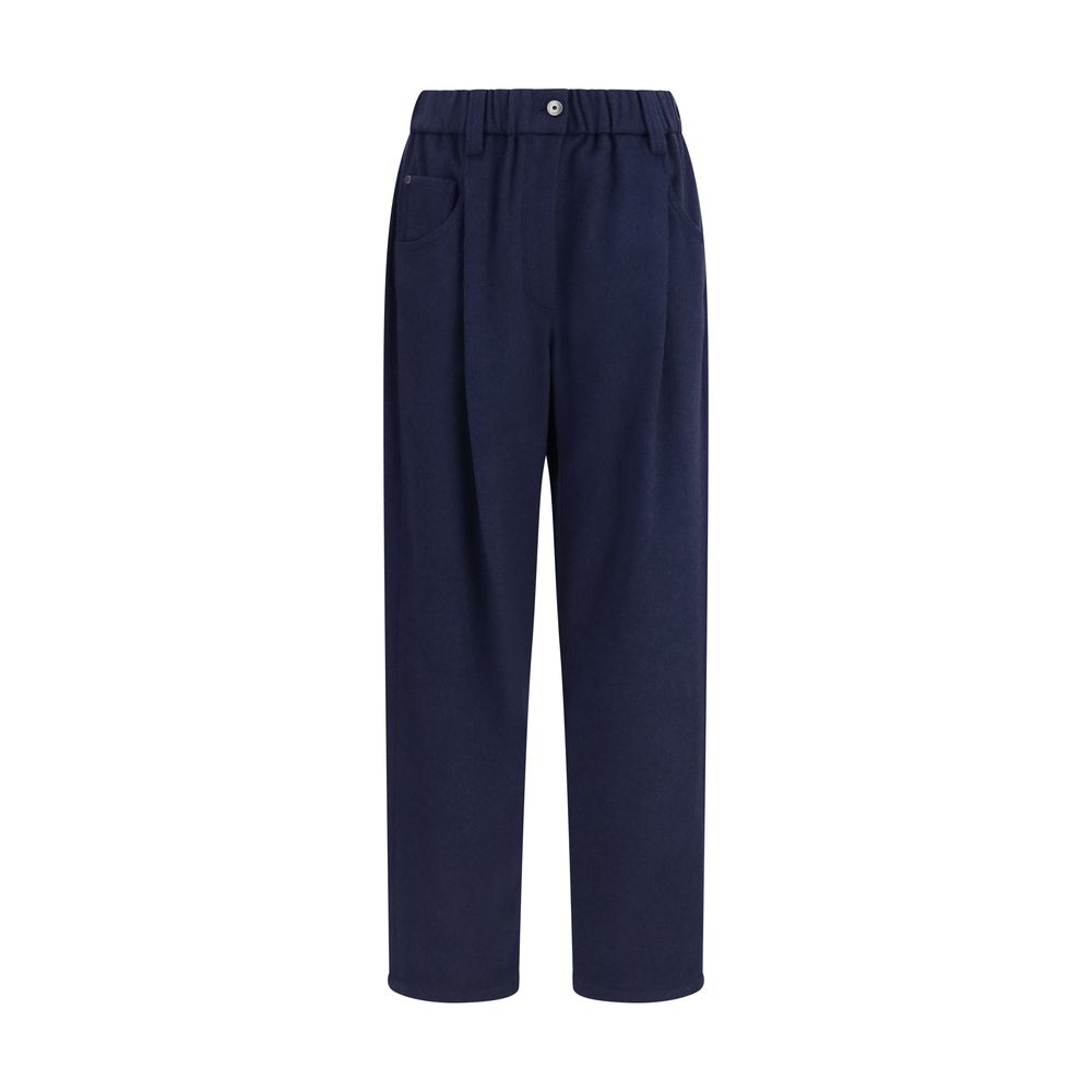 Pantalones Brunello Cucinelli Oves Aries de lana azul
