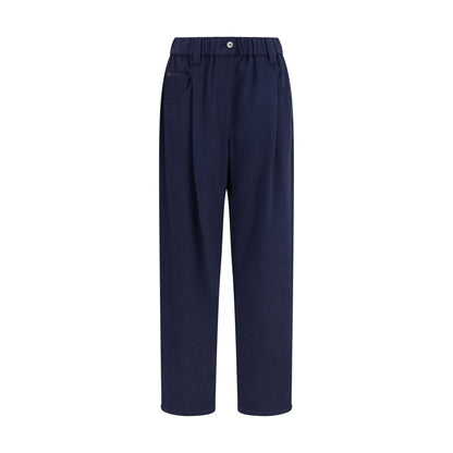 Brunello Cucinelli Blue Wool Oves Aries Pants