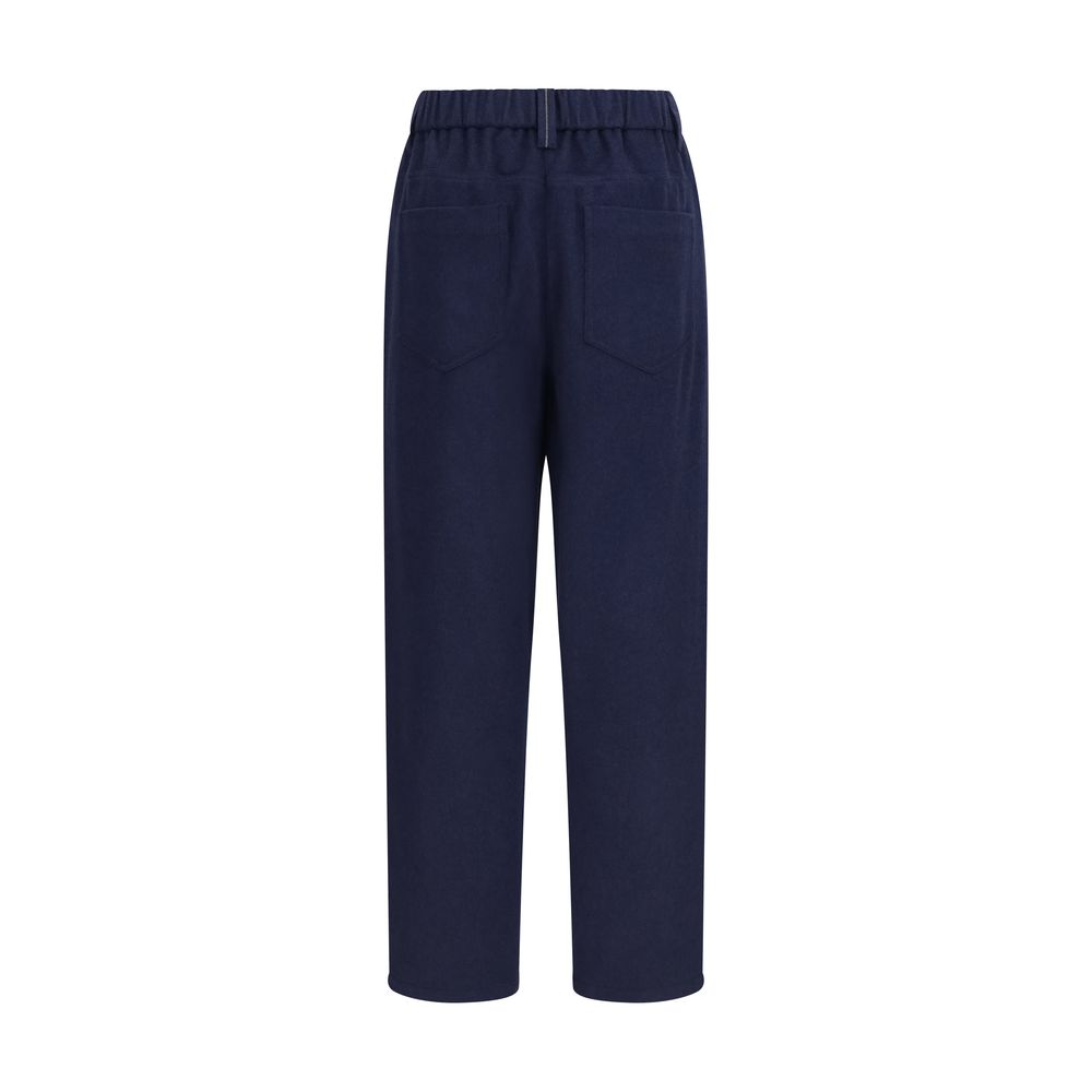 Pantalones Brunello Cucinelli Oves Aries de lana azul