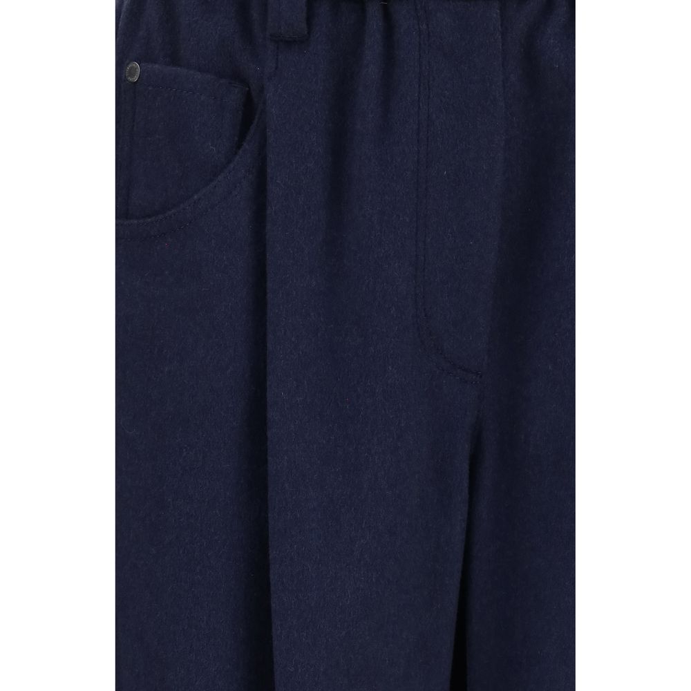 Pantalones Brunello Cucinelli Oves Aries de lana azul